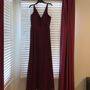 Mori Lee Bordeaux dress
